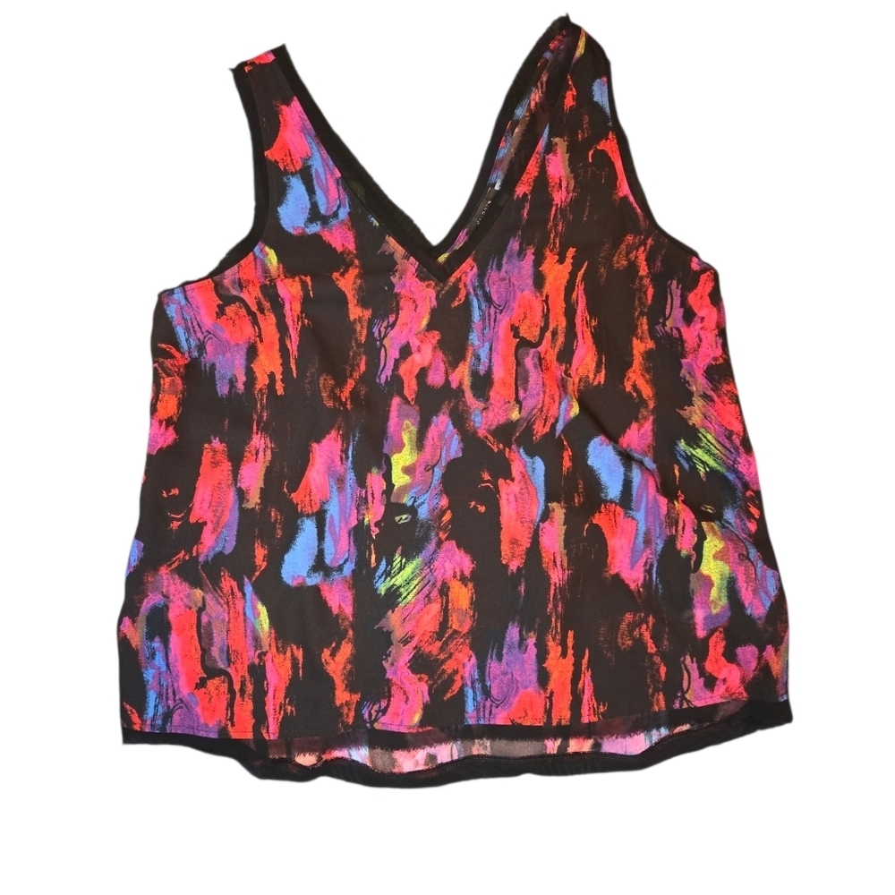 Halogen Abstract Colour Tank Top Size M - Picture 2 of 5